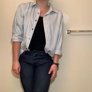Oversized striped button down!